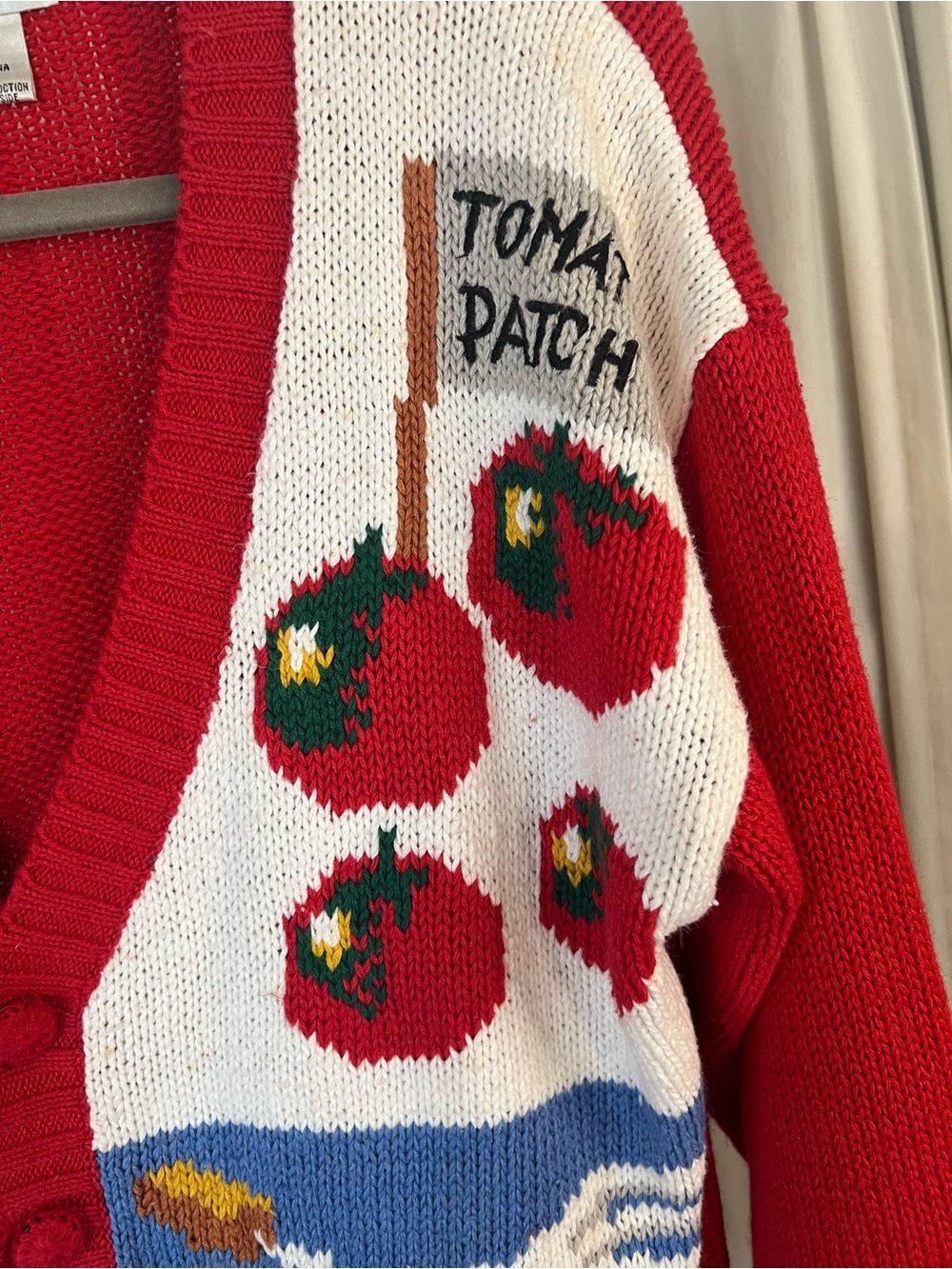 Alexandra Bartlett vintage Maximalist hand embroidered gardening Motif Cardigan - Picture 3 of 8